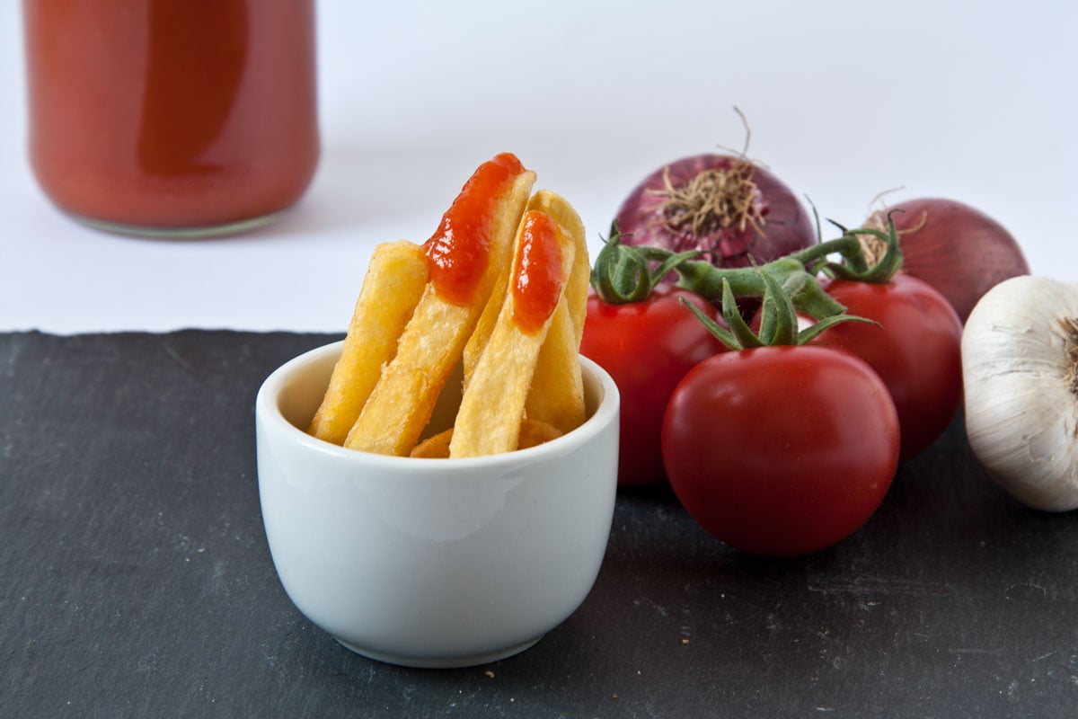 Selbstgemachter Ketchup, würzig und pinkant, aus frischen Tomaten, Carl Tode Göttingen