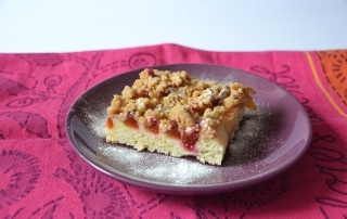 Zwetschgenkuchen, mit Vanillecreme und Zimtstreuseln, mit Quark-Öl-Teig, Carl Tode Göttingen