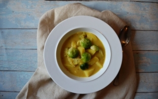 Rezept für Curry mit Kartoffeln und Rosenkohl, fruchtig scharf, Carl Tode Göttingen